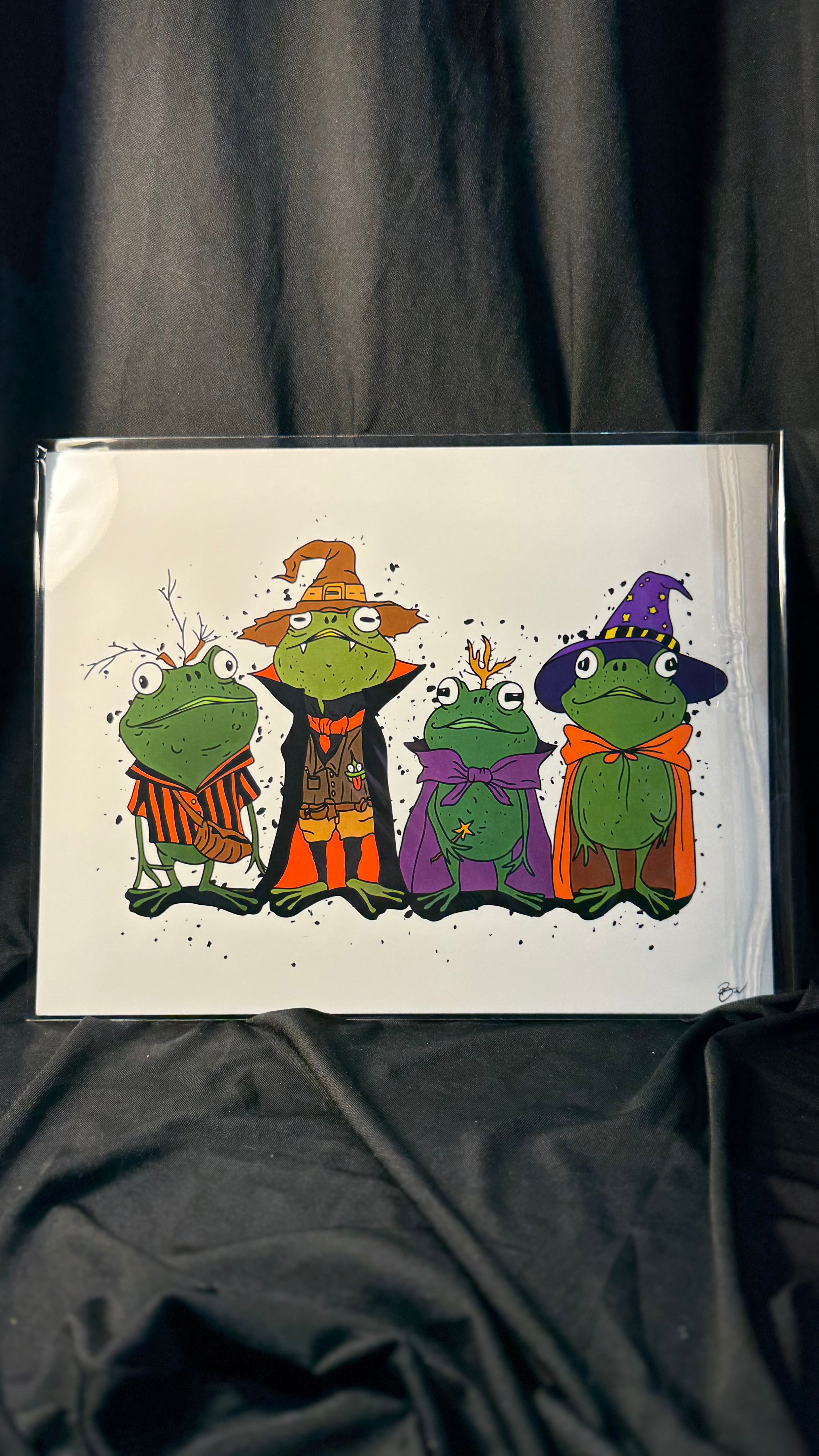 Halloween Frogs print