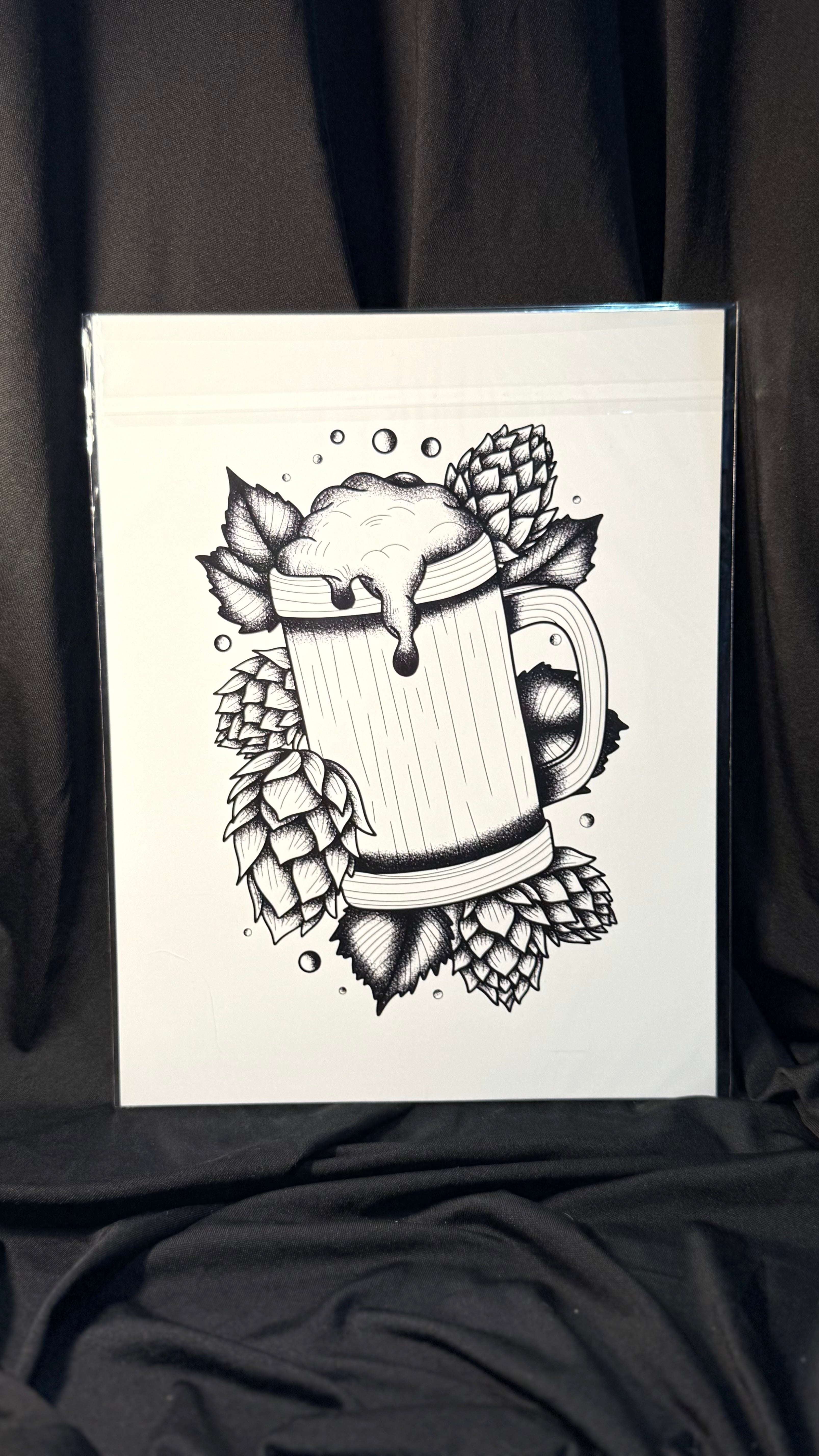 Hops n mug print
