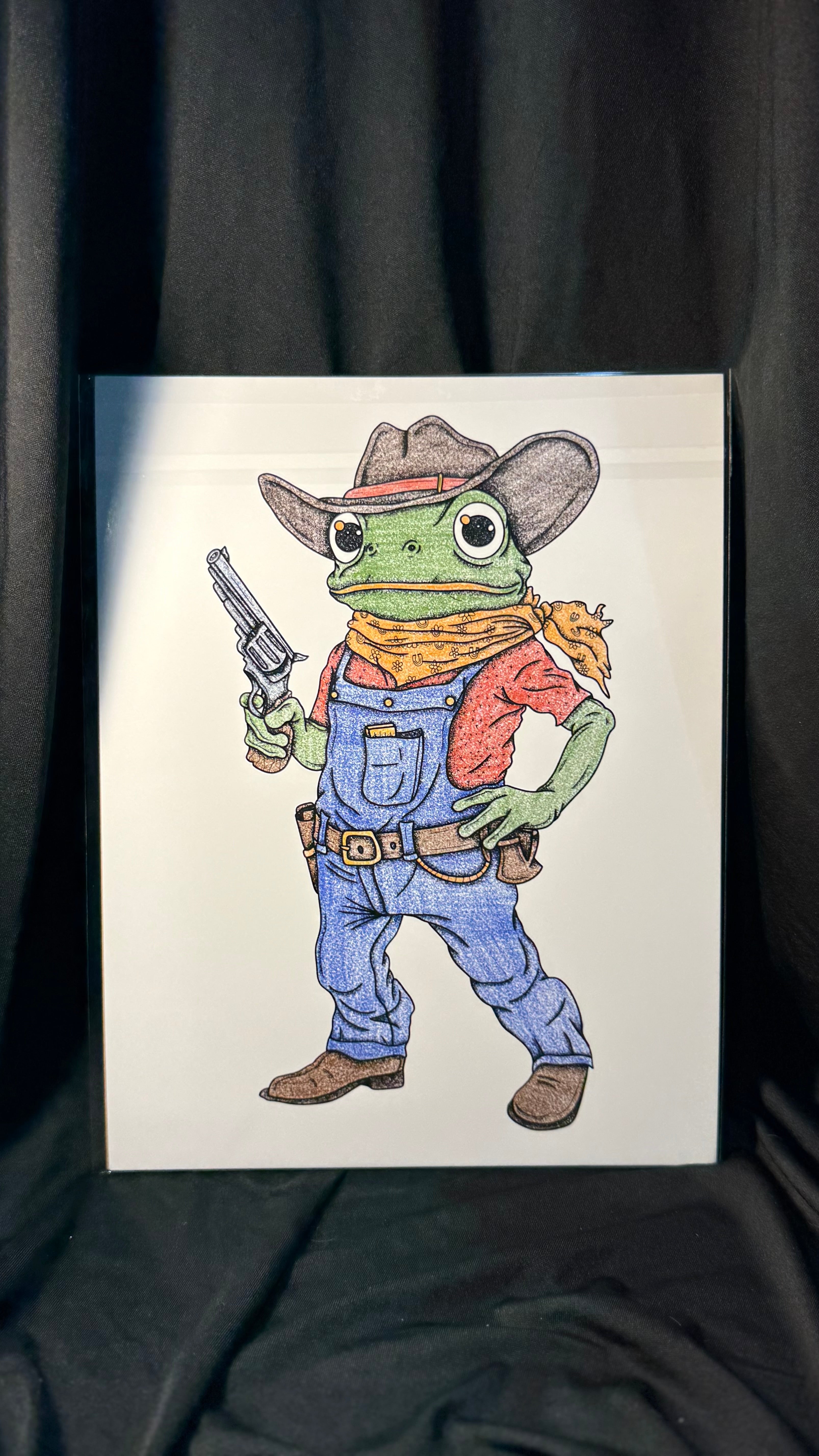 Cowboy frog print