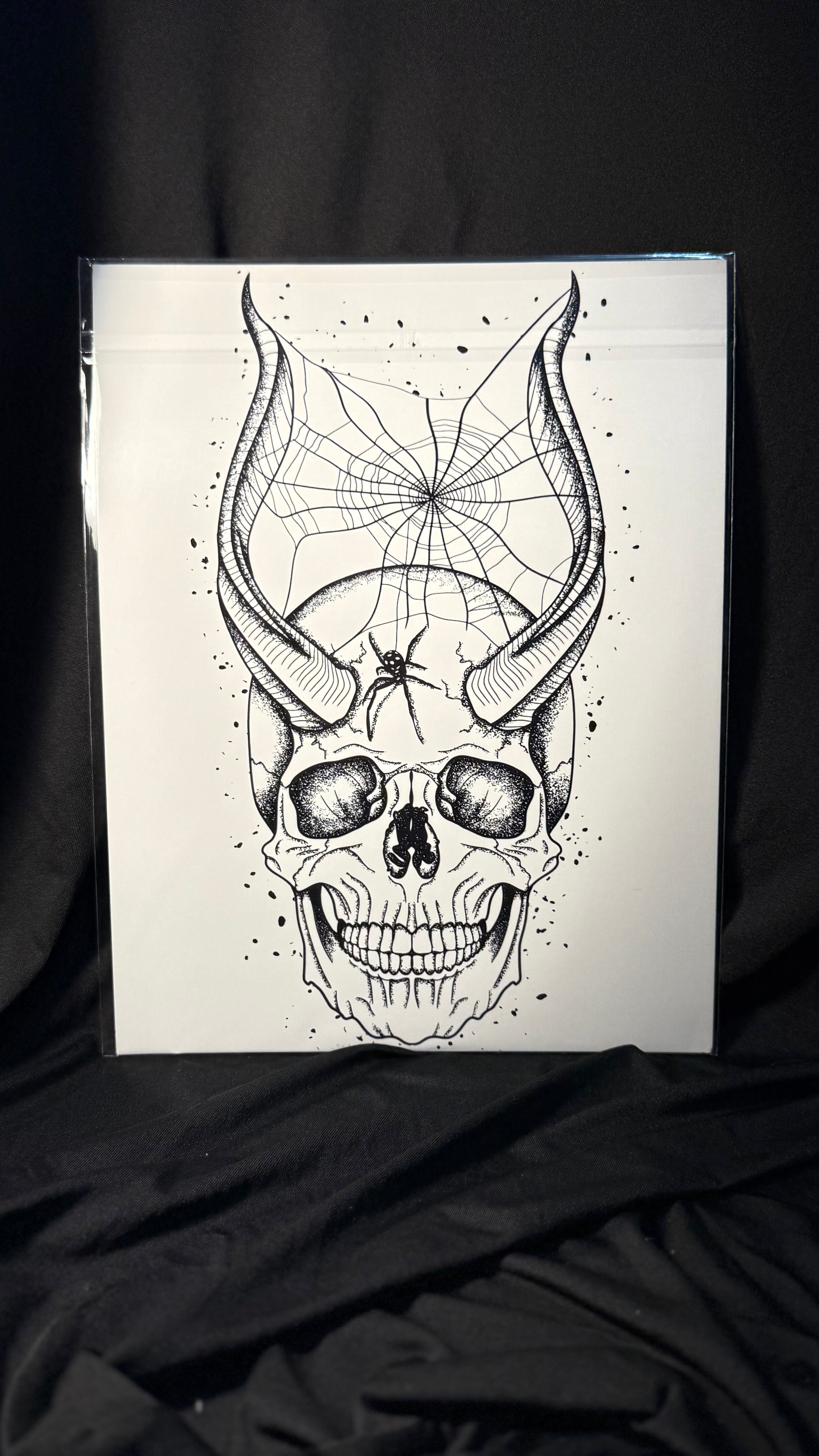 Demon skull print