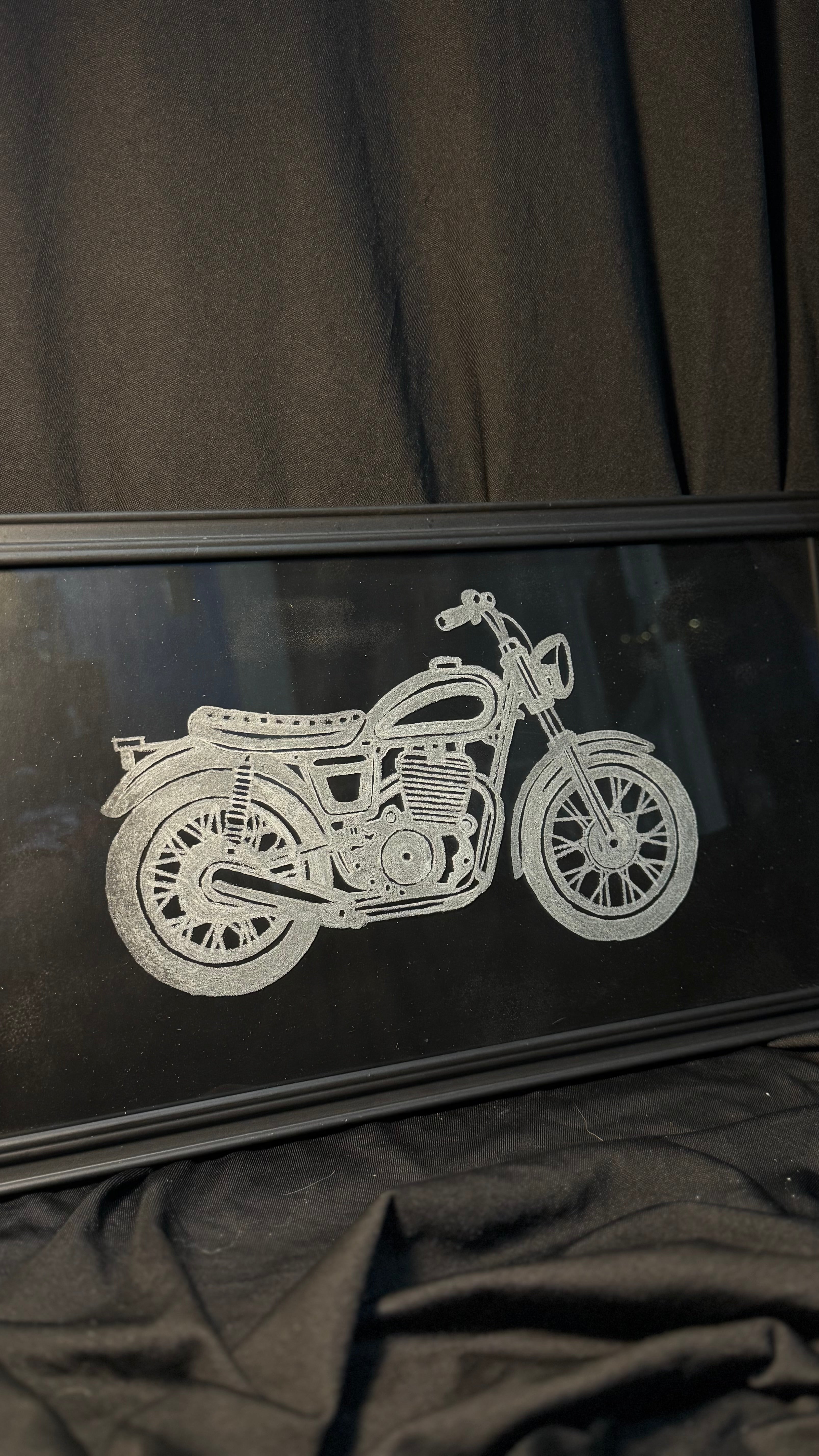 Motorcycle engraving