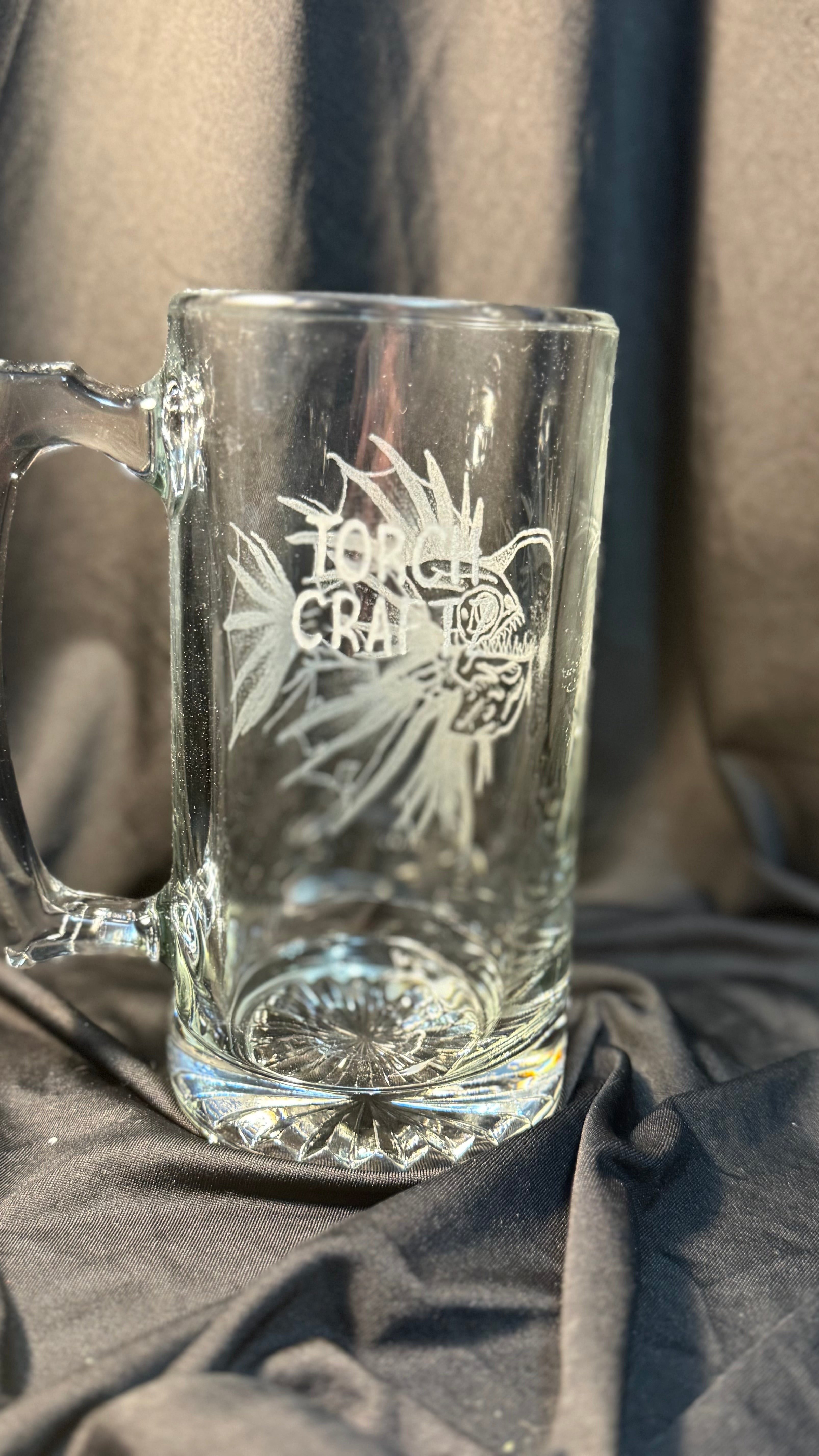 Angler fish engraving