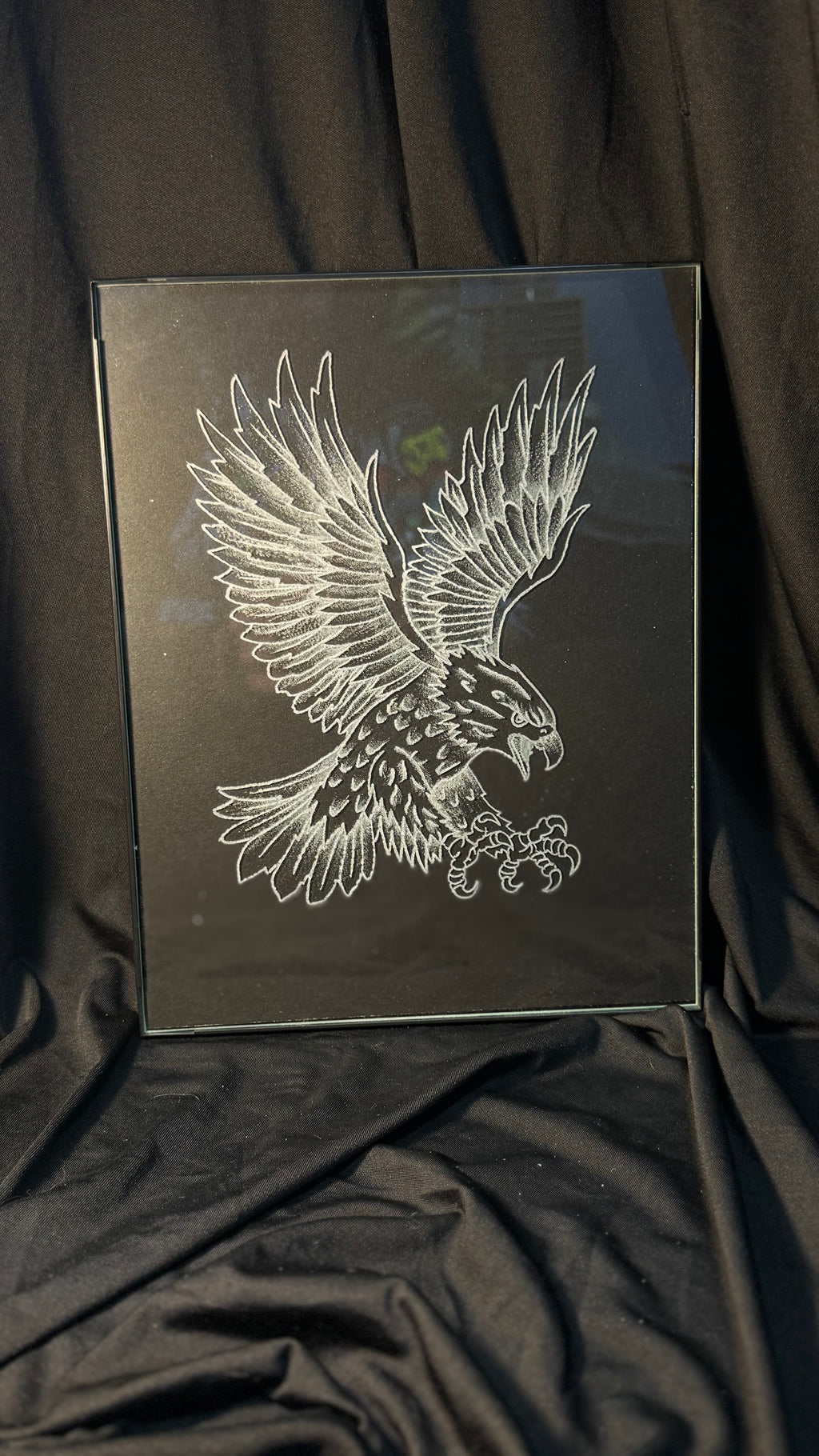 Trad eagle engraving