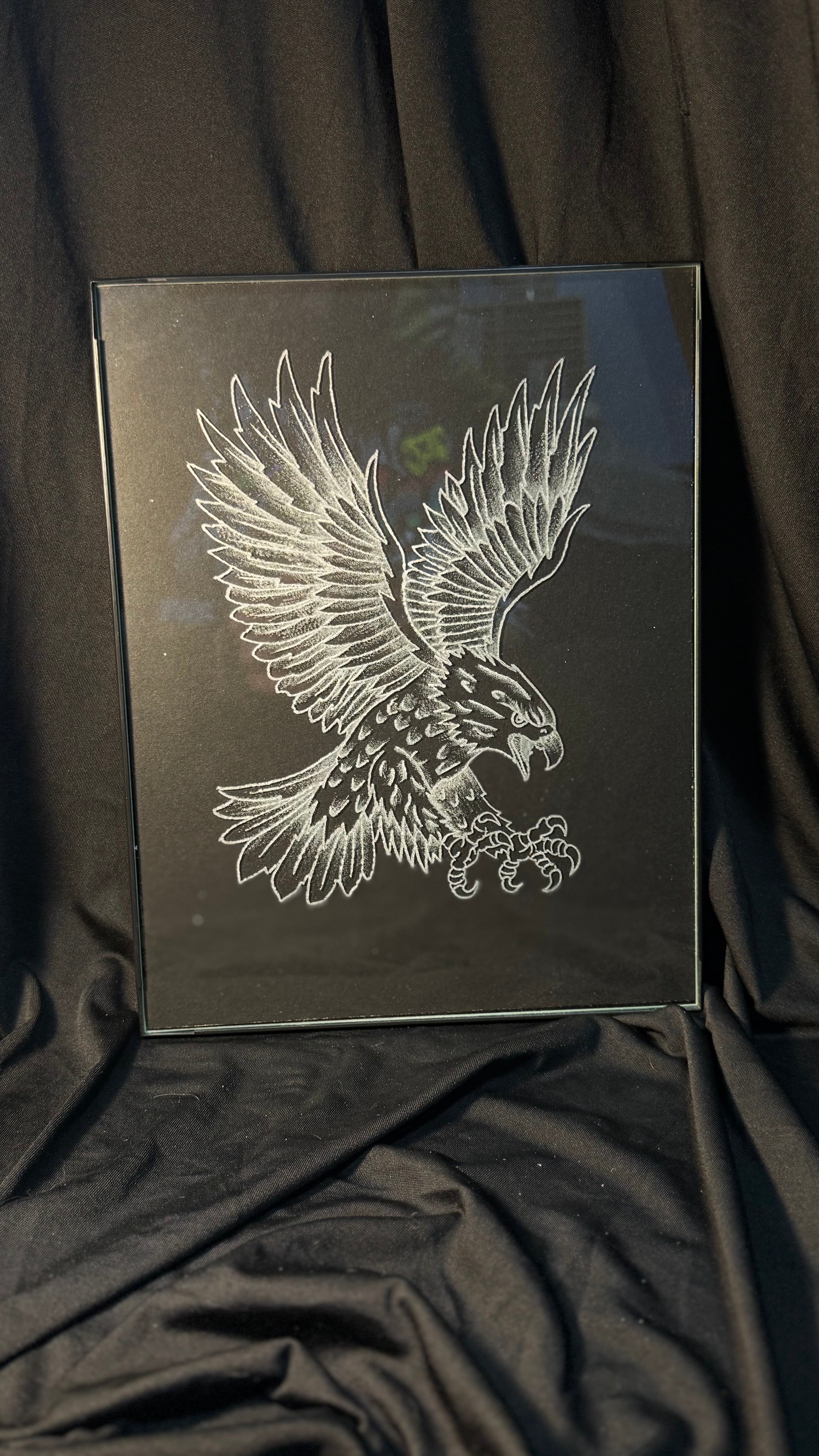 Trad eagle engraving