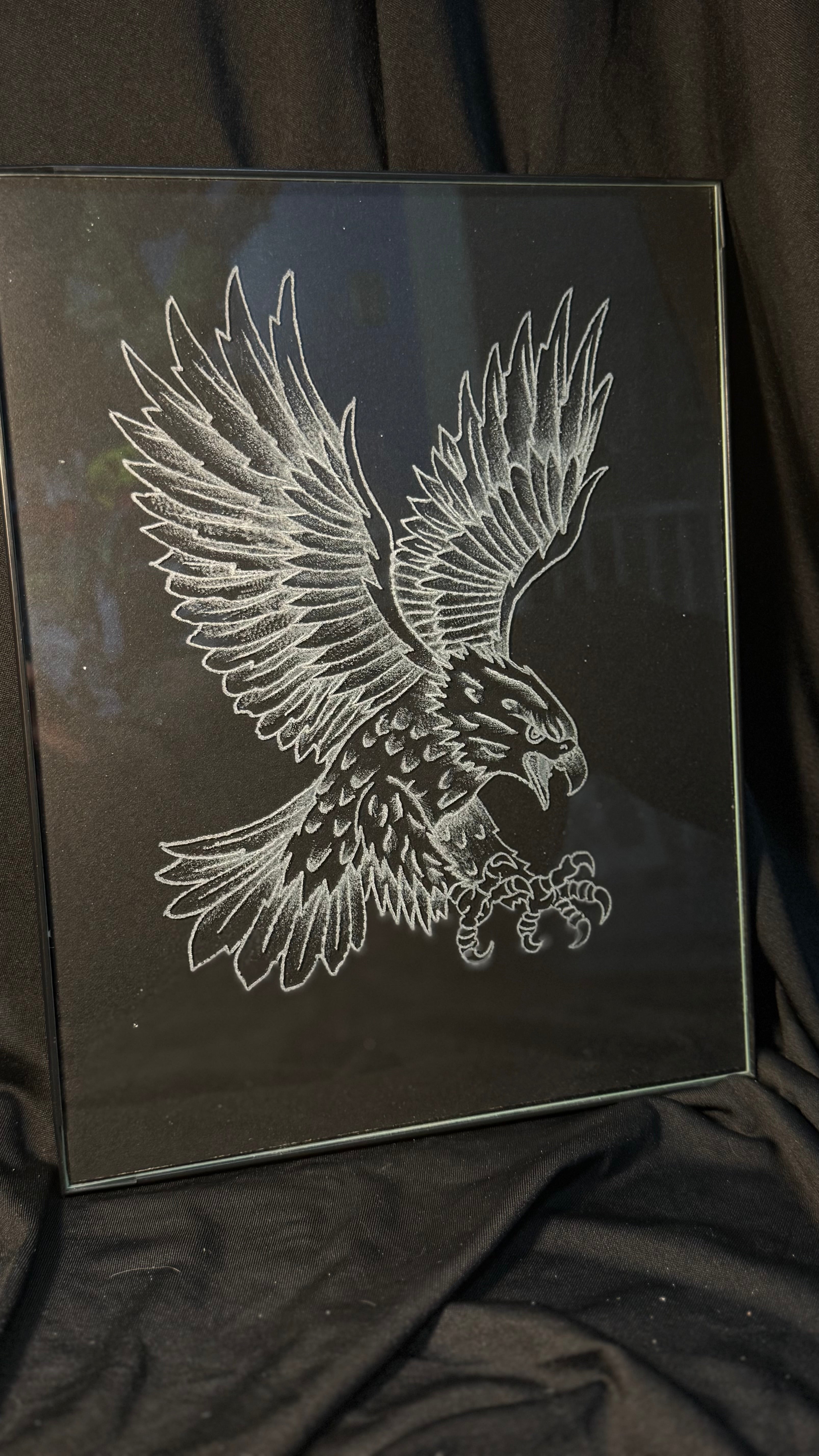 Trad eagle engraving