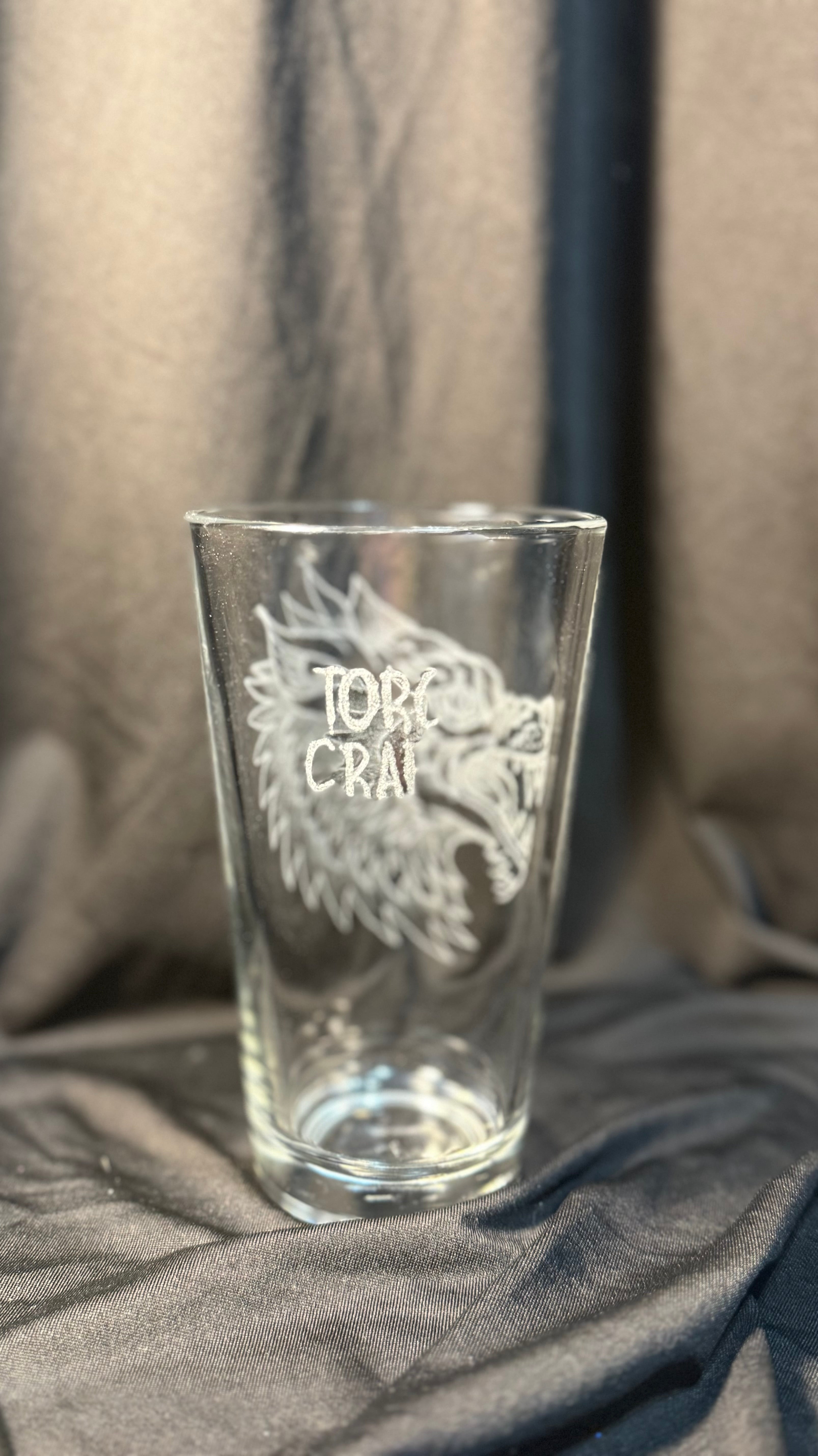 Wolf head engraving